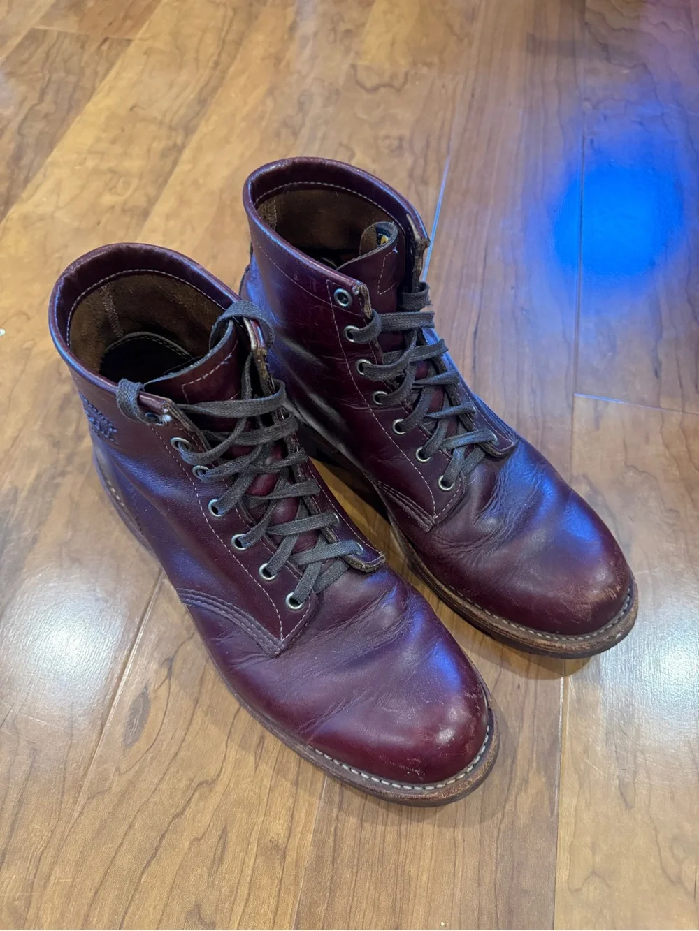 Chippewa 2.0 Men's Leather Lace-Up Boots in Burgundy